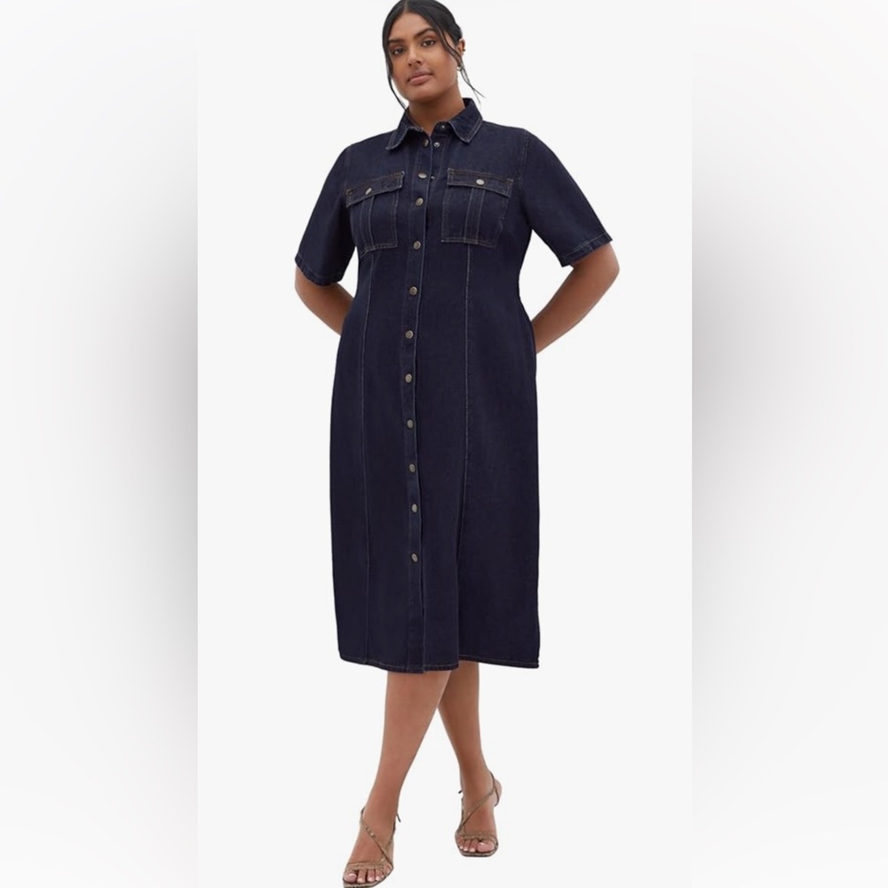 City Chic 2x denim dress